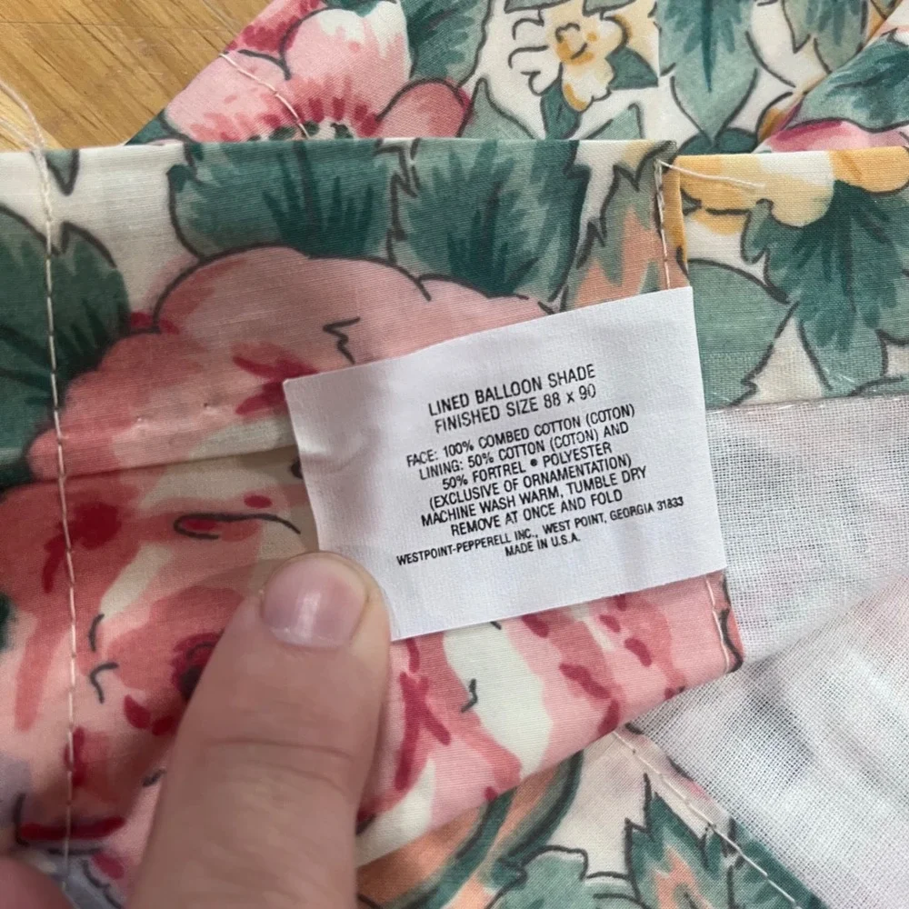 Vtg Givenchy Atelier Martex Clemenceau Floral Balloon Shade 88x90 Pink NEW